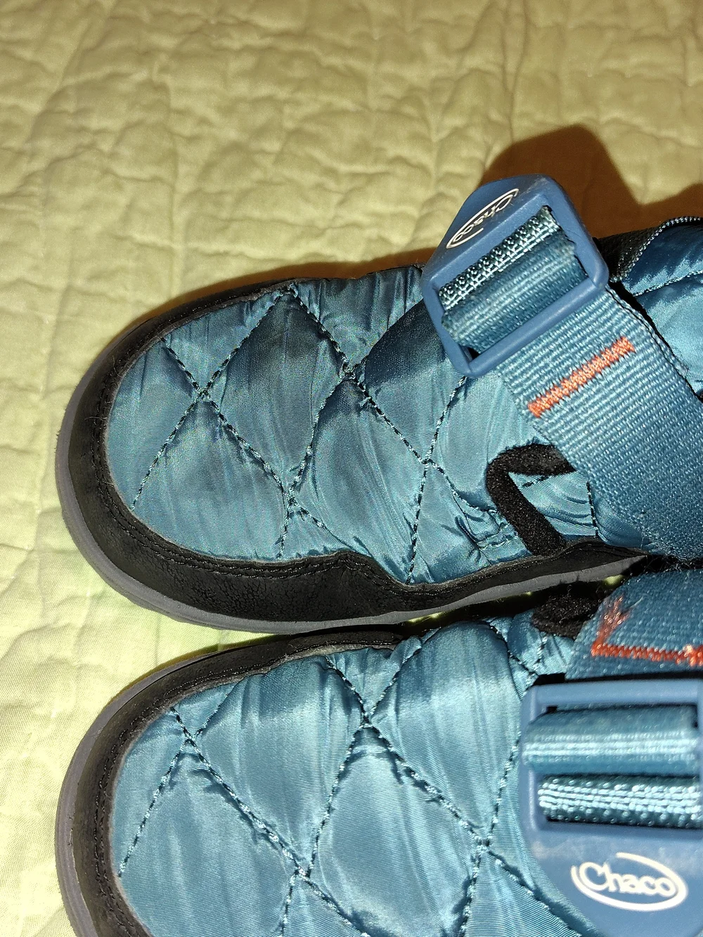 Chaco Kids Quilted Slip-On Boots in Teal and Black